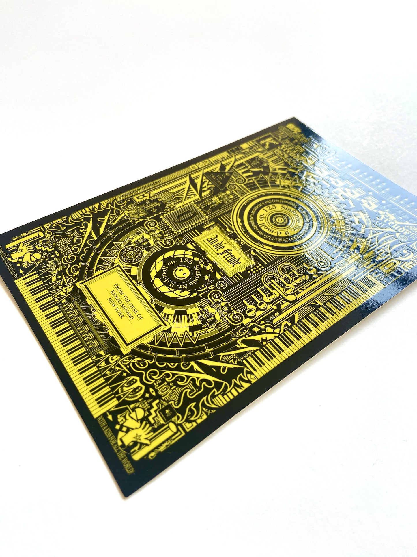 "ODE TO JOY" Silkscreen Postcard Sticker (4" x 6")