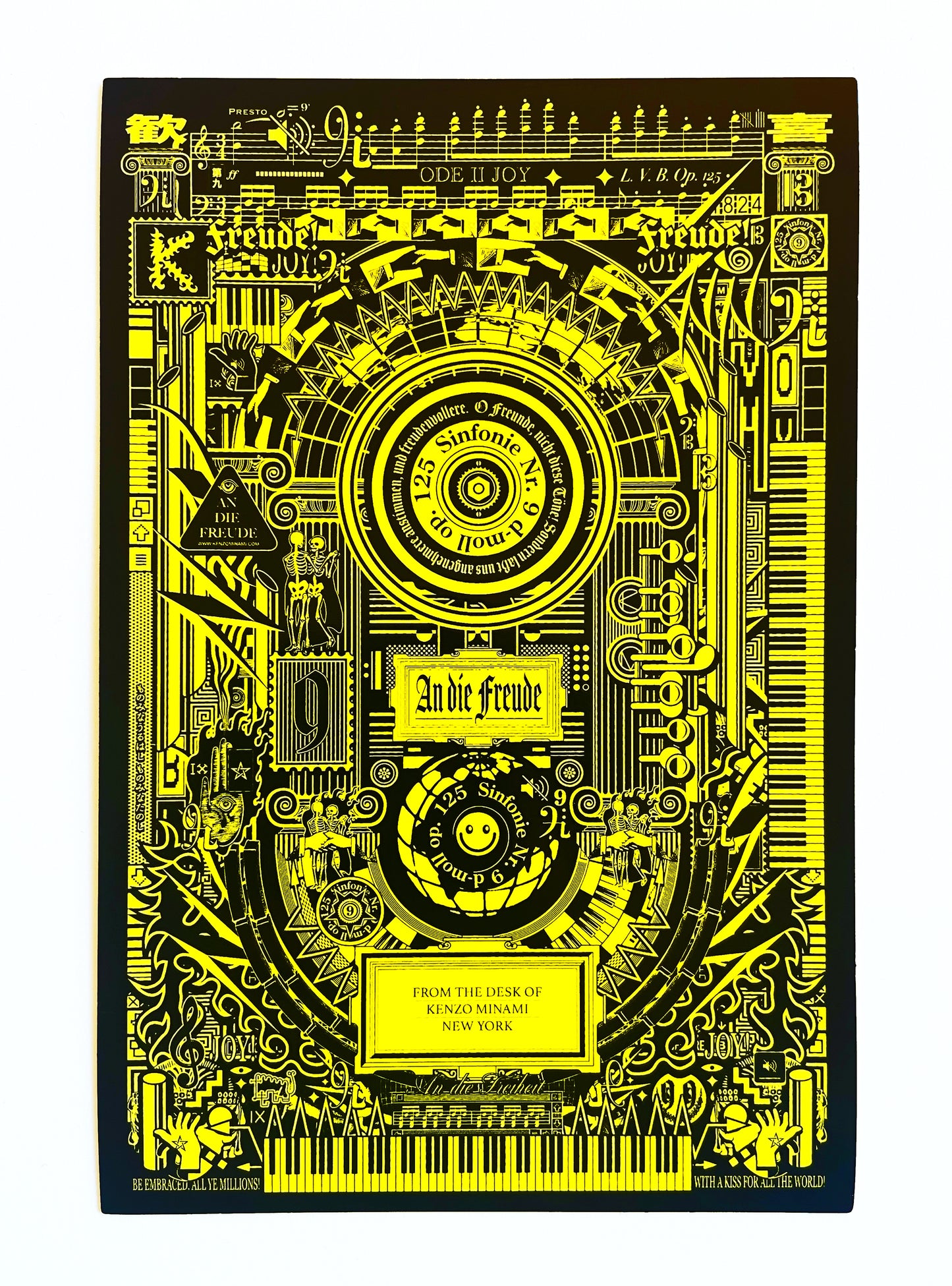 "ODE TO JOY" Silkscreen Postcard Sticker (4" x 6")