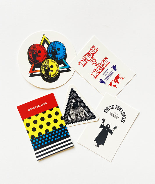 "DEAD FEELINGS" Silkscreen Stickers (x5) Assorted A
