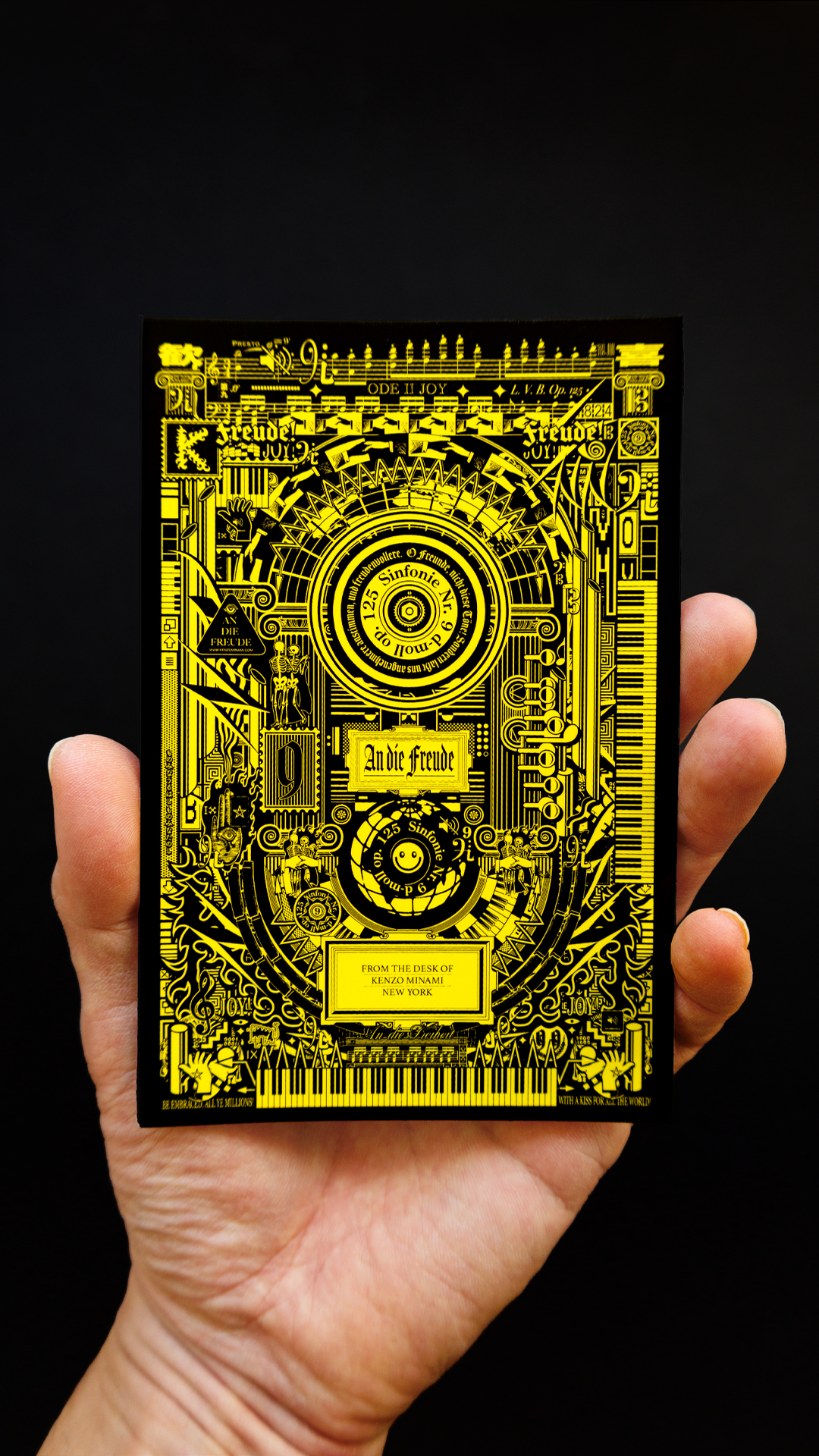 "ODE TO JOY" Silkscreen Postcard Sticker (4" x 6")