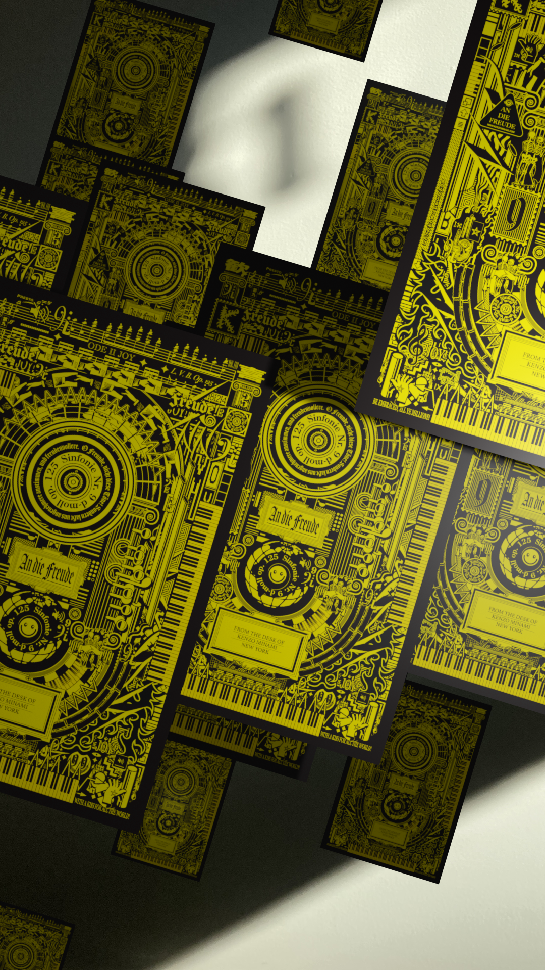 "ODE TO JOY" Silkscreen Postcard Sticker (4" x 6")